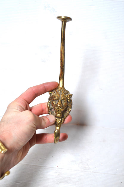 Patère dorée tête de lion