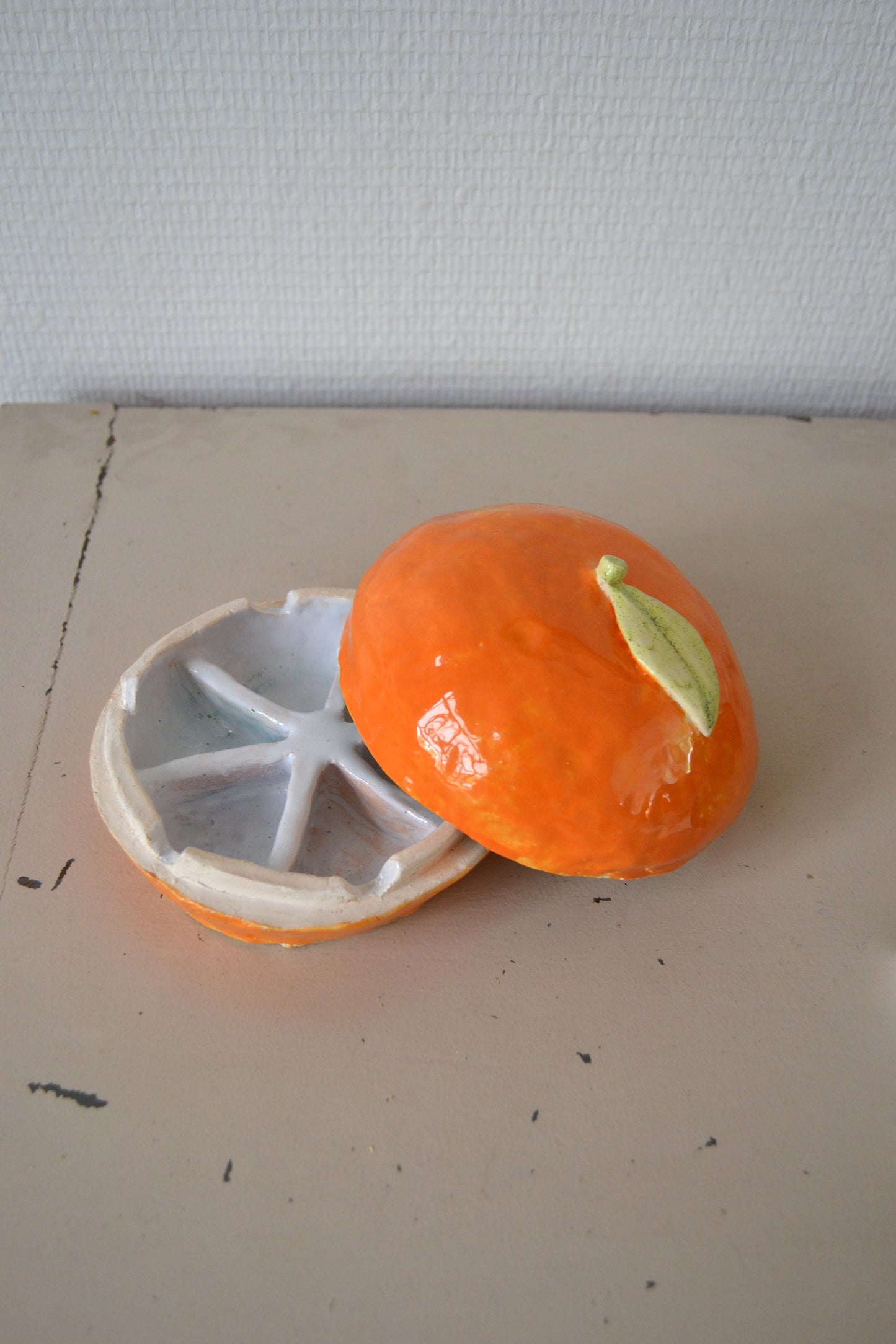 Cendrier Orange en céramique