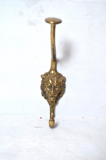 Patère dorée tête de lion