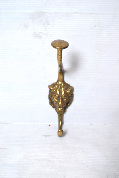 Patère dorée tête de lion