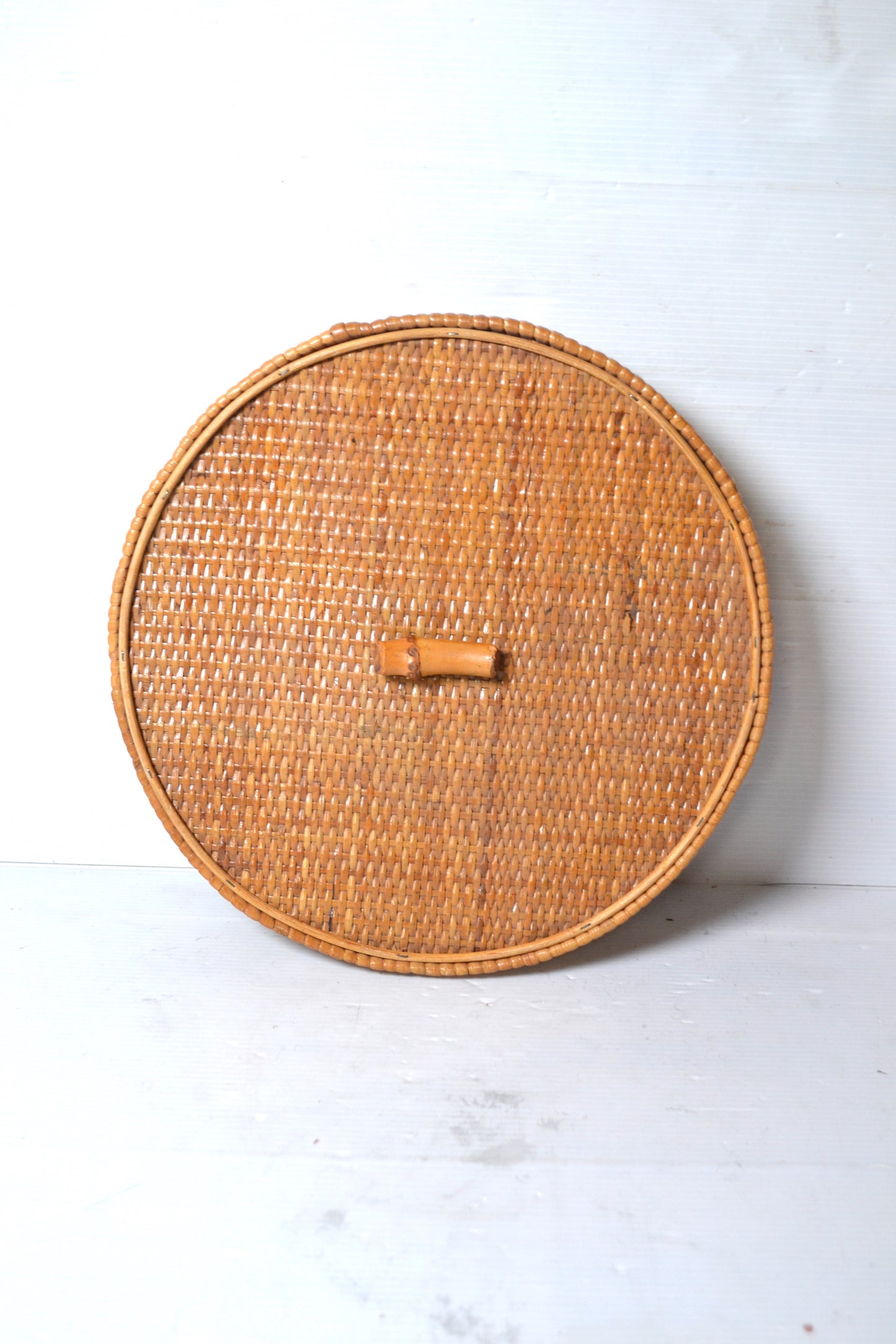 Boîte ronde en rotin