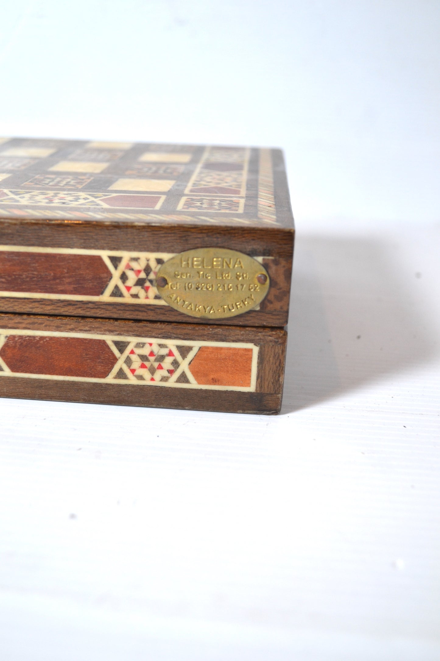 Jeu d'échecs de dames et de Backgammon en marqueterie