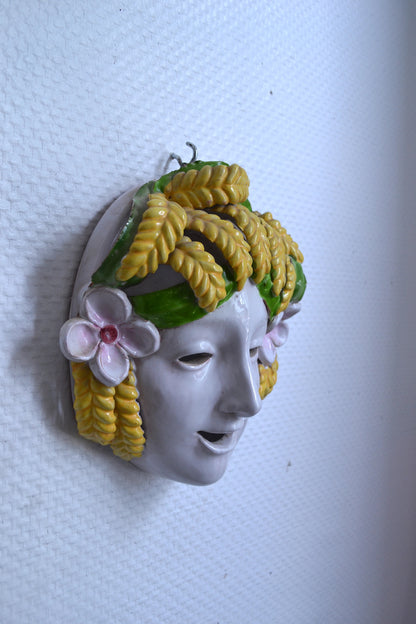 Masque italien en barbotine