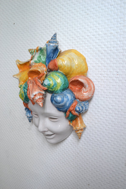 Masque italien en barbotine