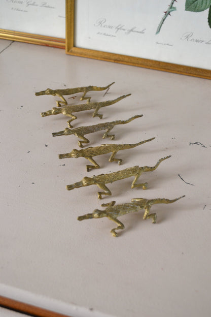 Set de 6 repose-couteaux en bronze