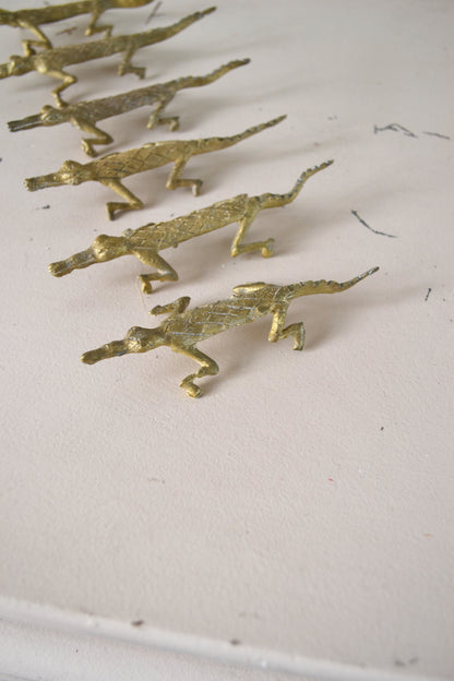 Set de 6 repose-couteaux en bronze