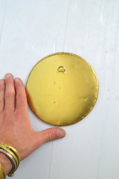 Miroir rond en laiton