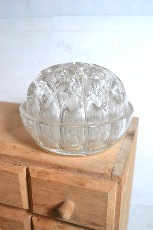 Pique-fleurs vintage en verre