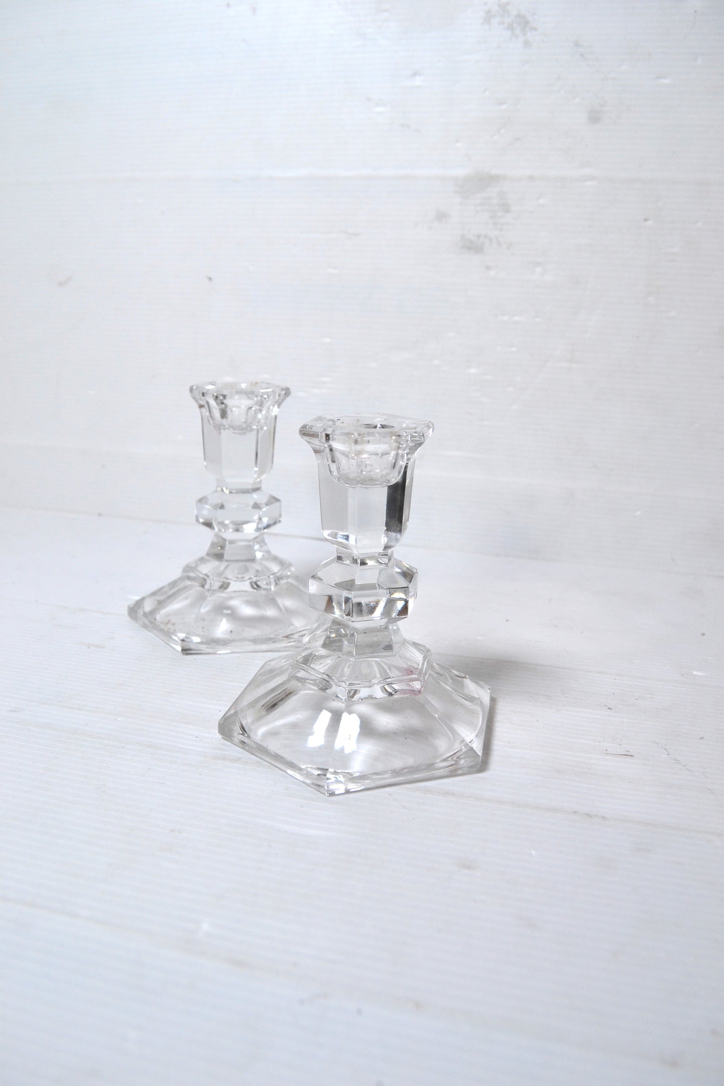 Bougeoirs en verre