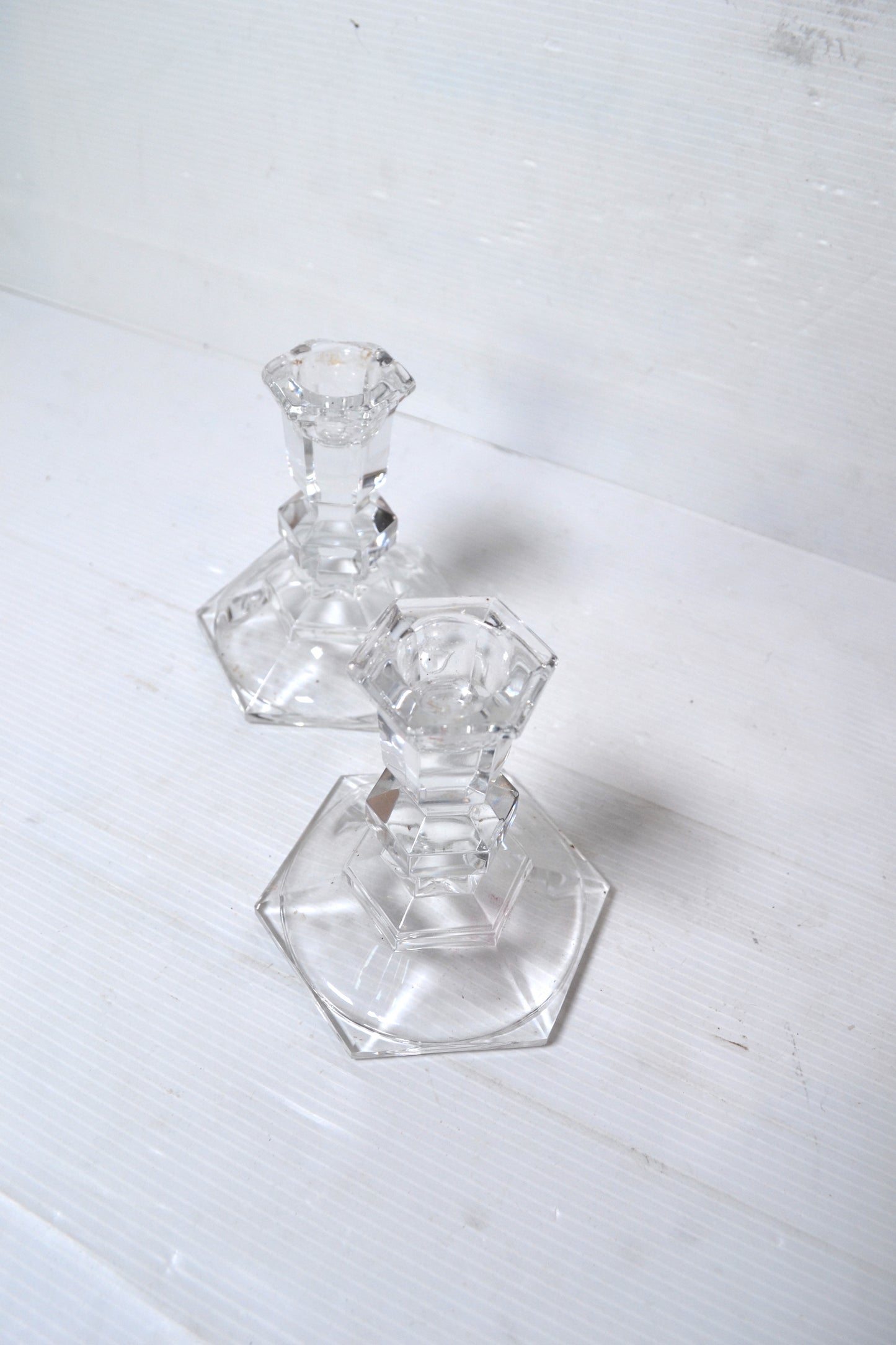 Bougeoirs en verre