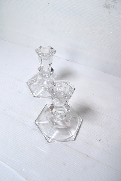 Bougeoirs en verre