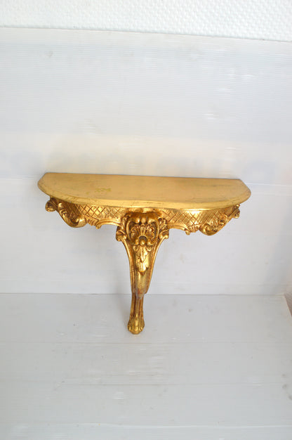 Console baroque dorée