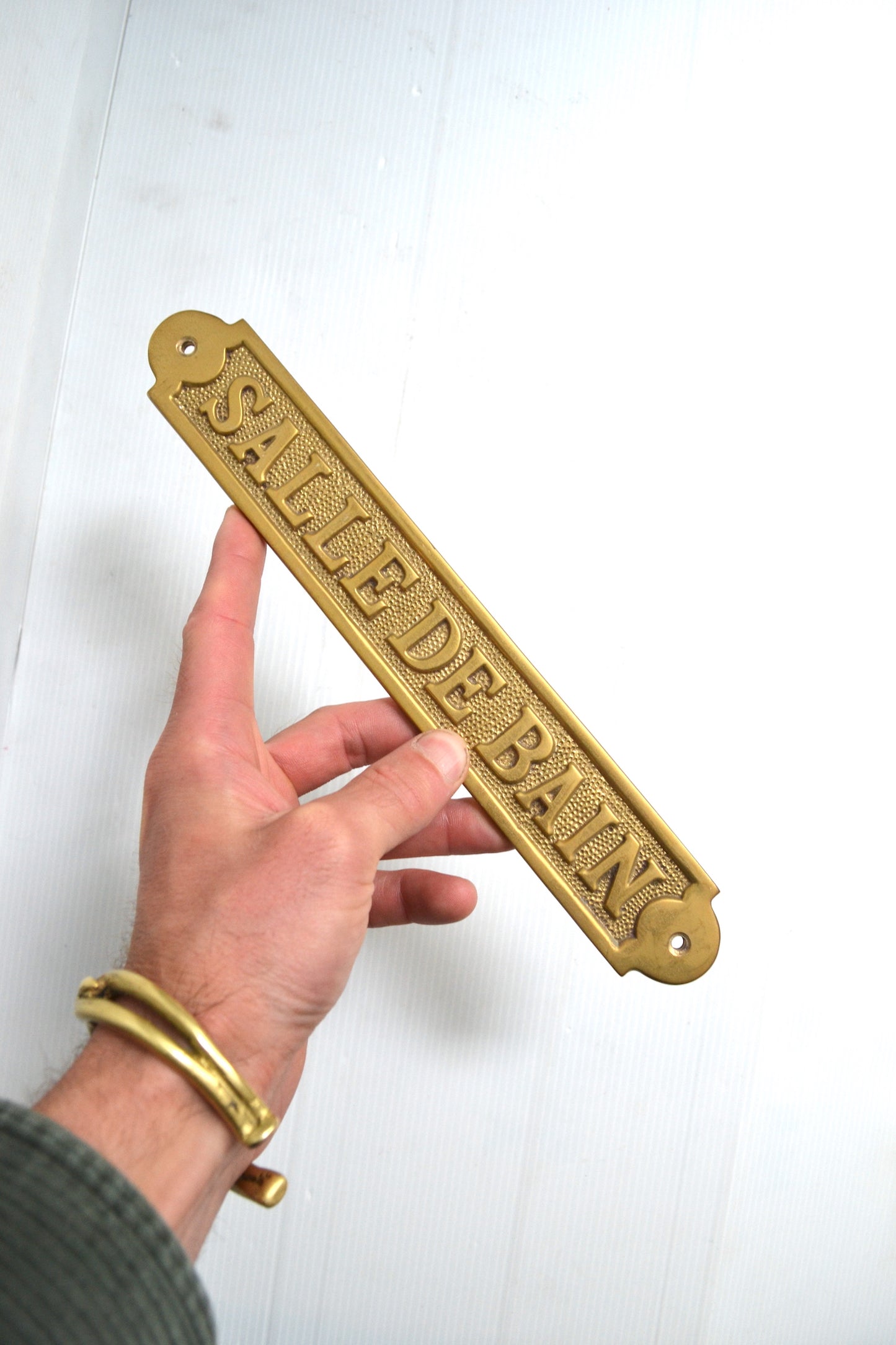 Plaque Salle de bain en laiton