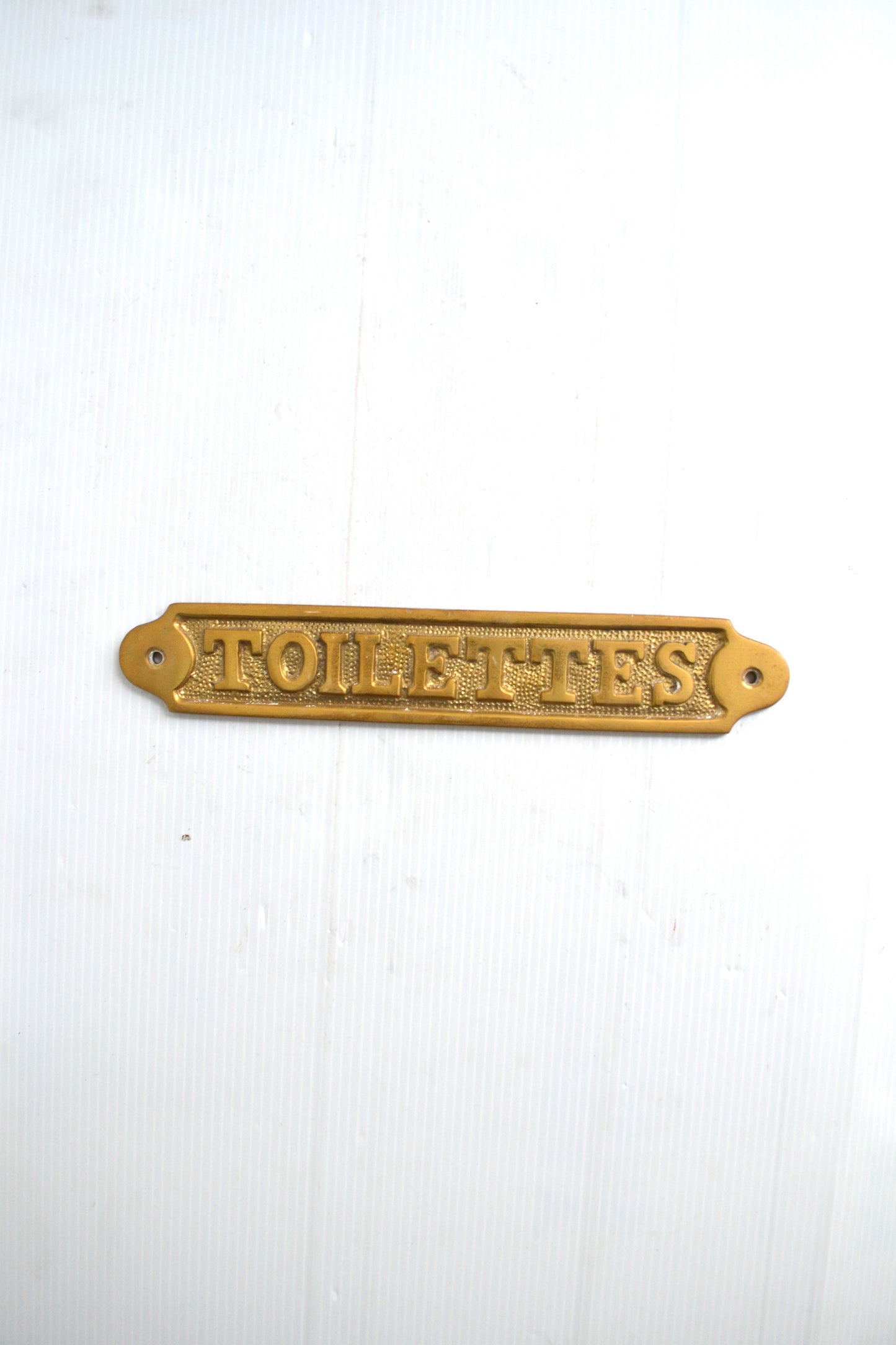 Plaque Toilettes en laiton
