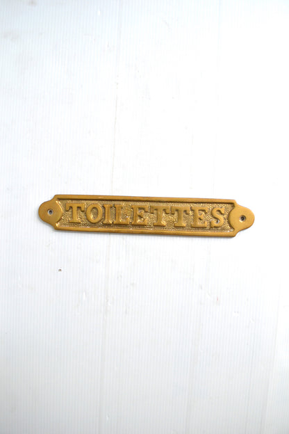 Plaque Toilettes en laiton