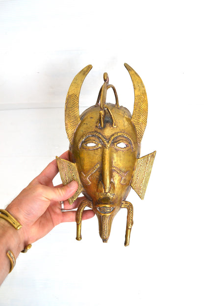 Masque Sénoufo en bronze Côte d'Ivoire