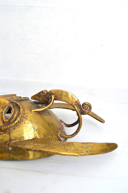 Masque Sénoufo en bronze Côte d'Ivoire
