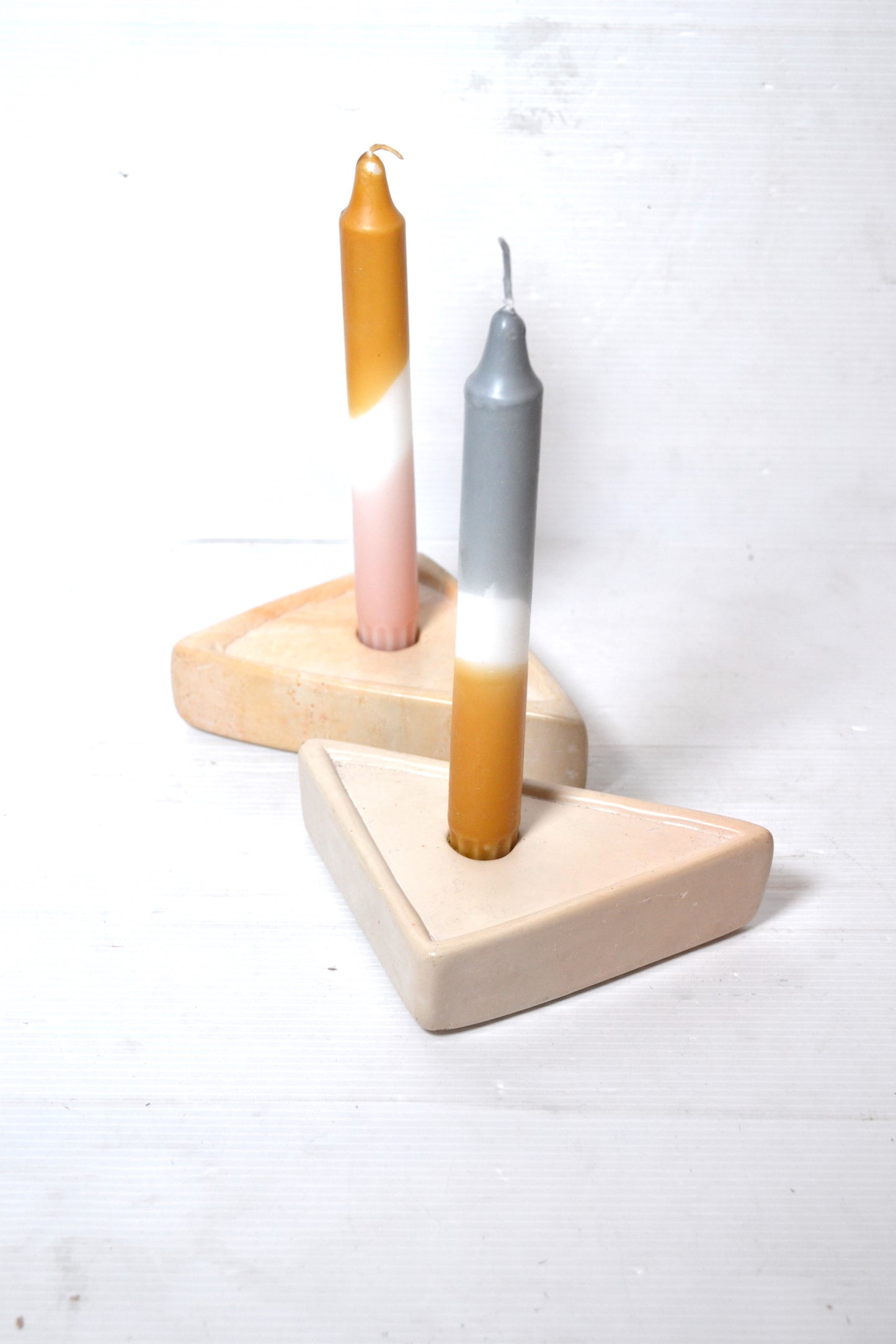 Bougeoirs design en pierre
