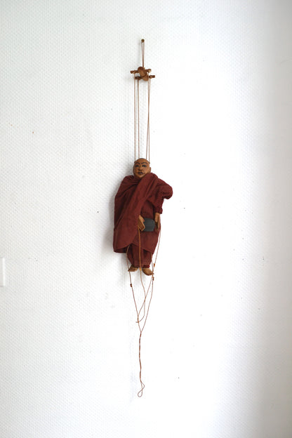 Marionnette articulée Birmanie moine bouddhiste
