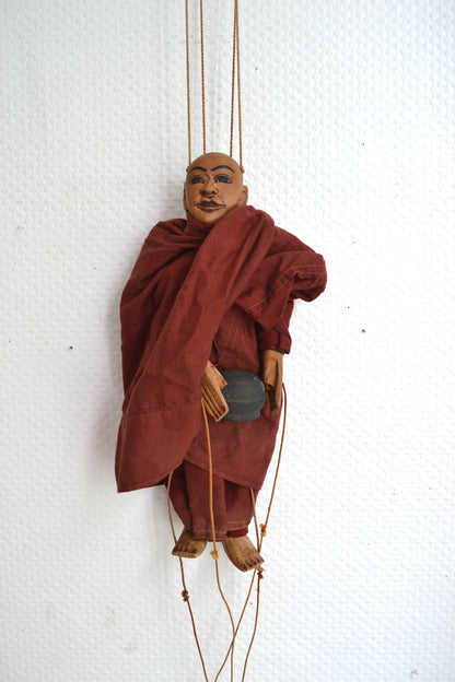 Marionnette articulée Birmanie moine bouddhiste