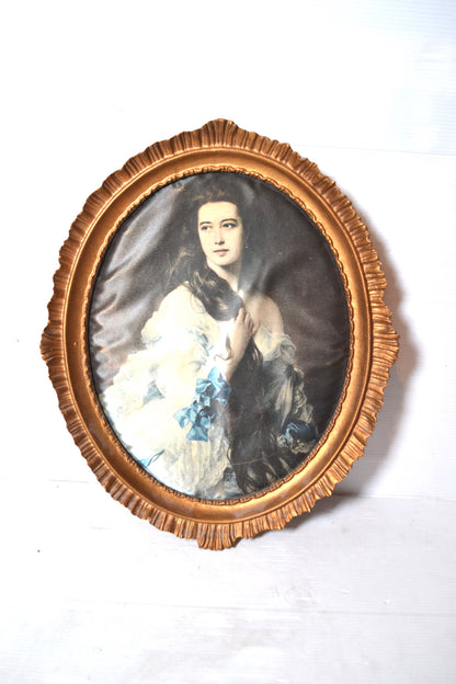 Cadre médaillon doré