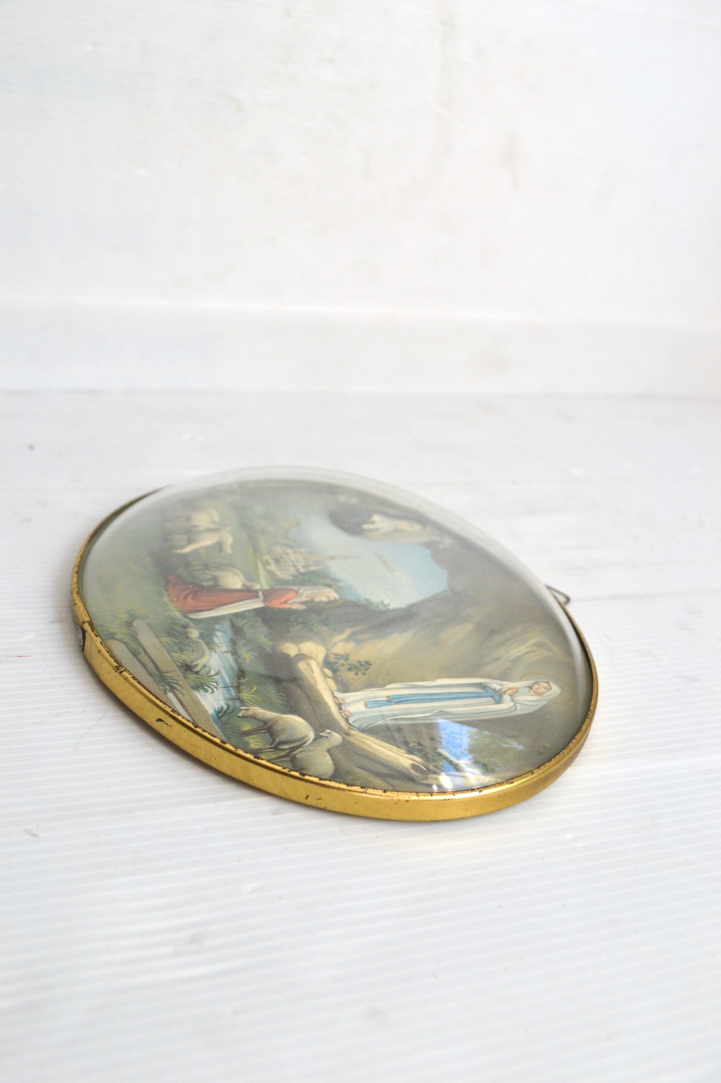 Cadre bombé Souvenir de Lourdes