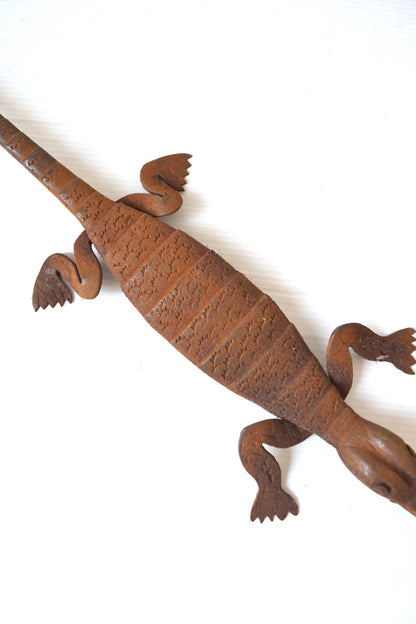 Crocodile en fonte