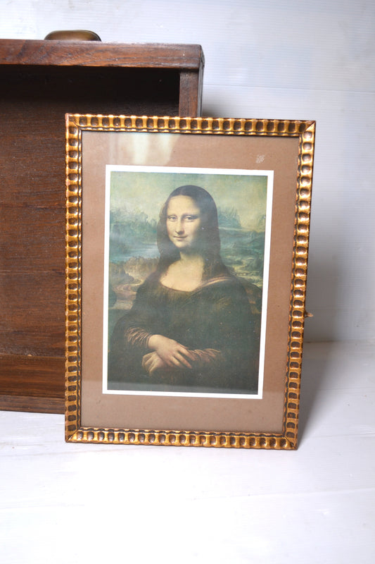 Cadre en bois doré La Joconde
