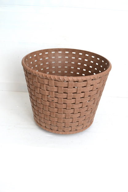 Cache-pot tressé vintage West Germany