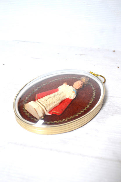 Cadre au verre bombé religieux Jésus de Prague