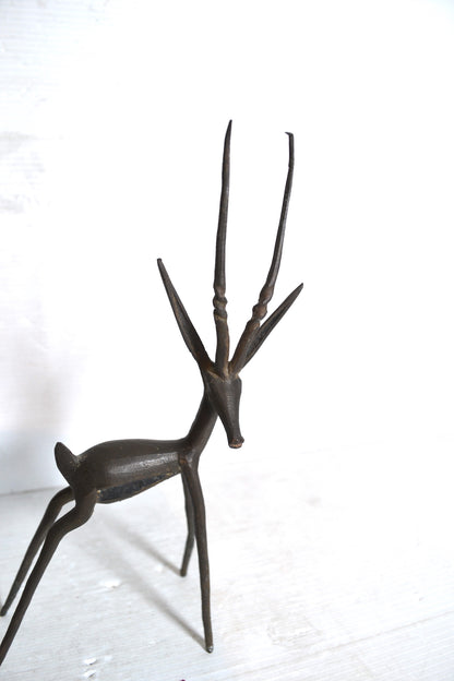 Gazelle en bronze