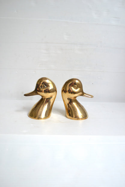 Serre-livres Canards en Laiton