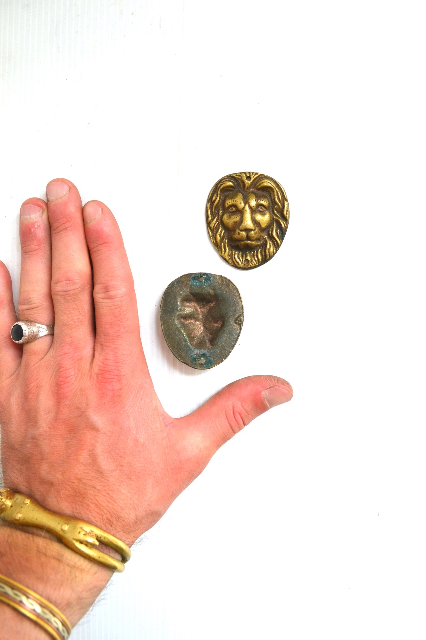 Têtes de lions en laiton