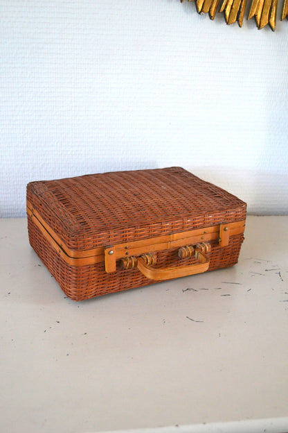 Petite valise rotin