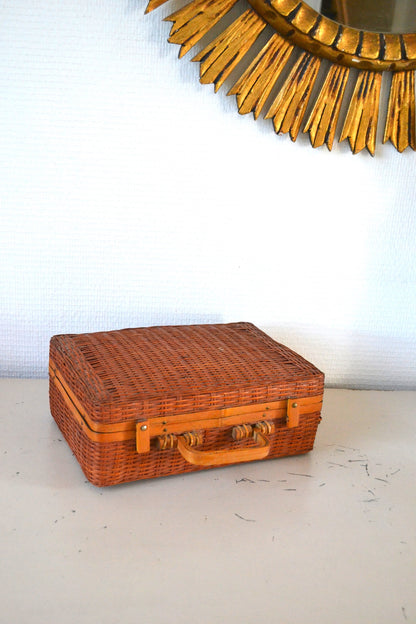 Petite valise rotin