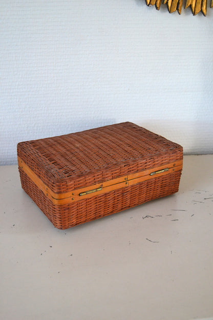 Petite valise rotin