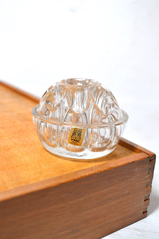 Pique-fleurs vintage en verre made in France