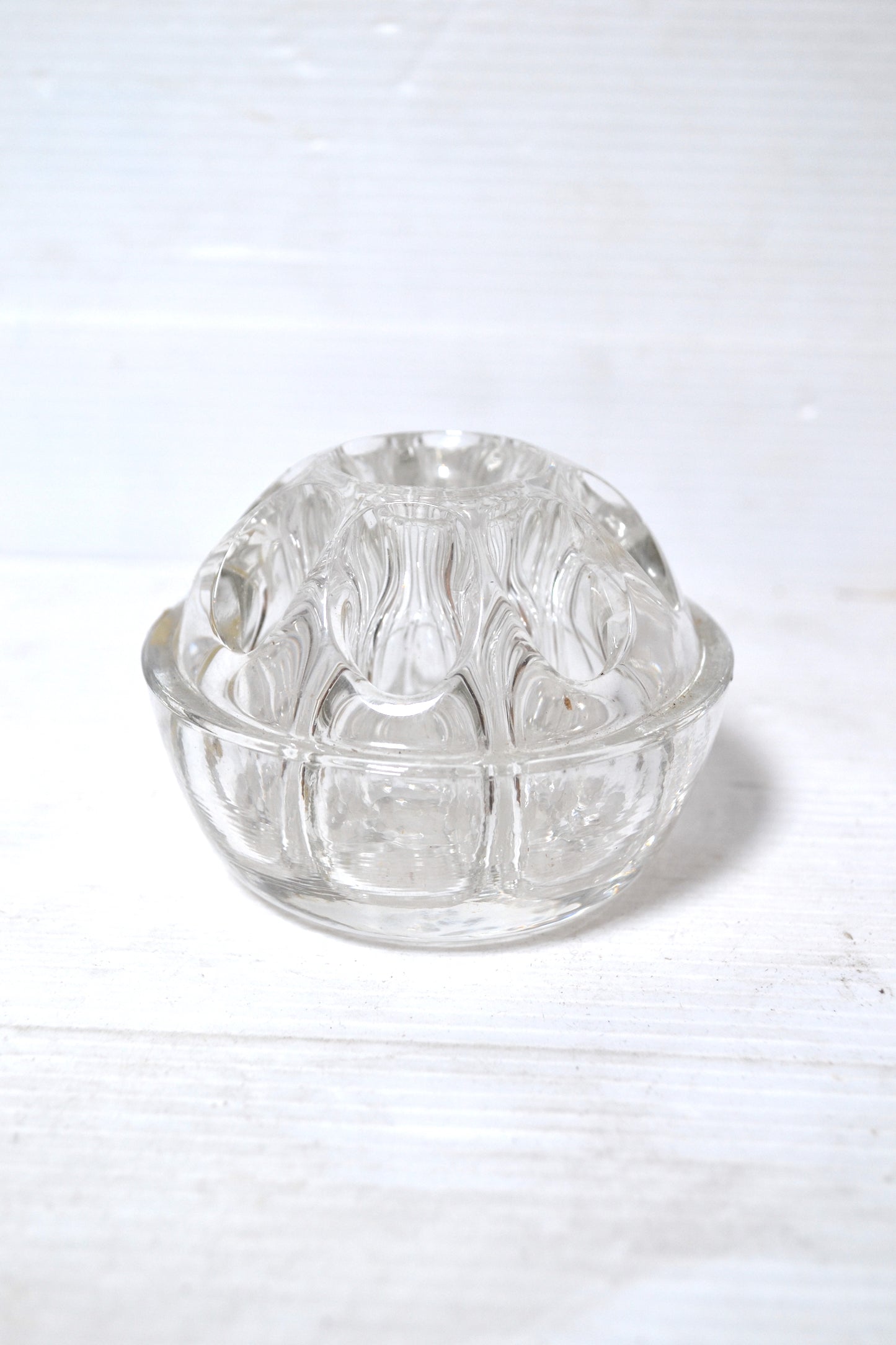 Pique-fleurs vintage en verre made in France