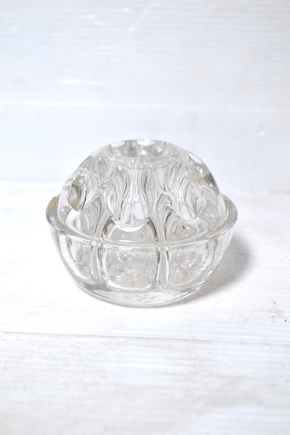 Pique-fleurs vintage en verre made in France