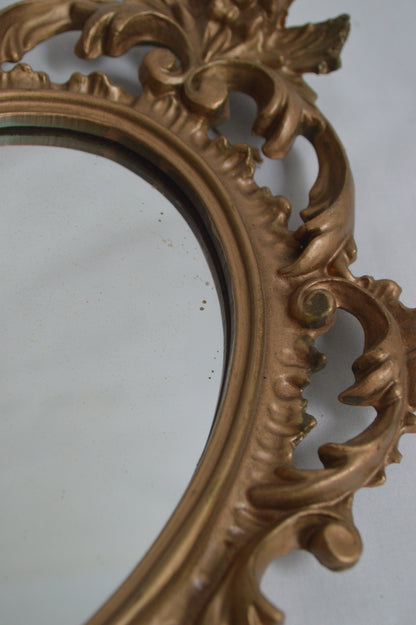ancien petit miroir doré