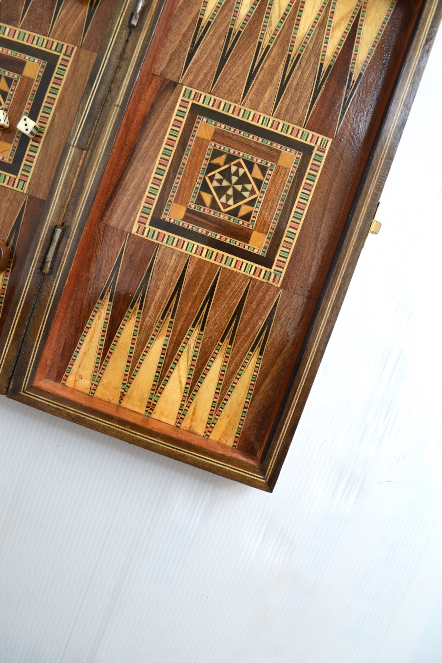Jeu de Backgammon en marqueterie