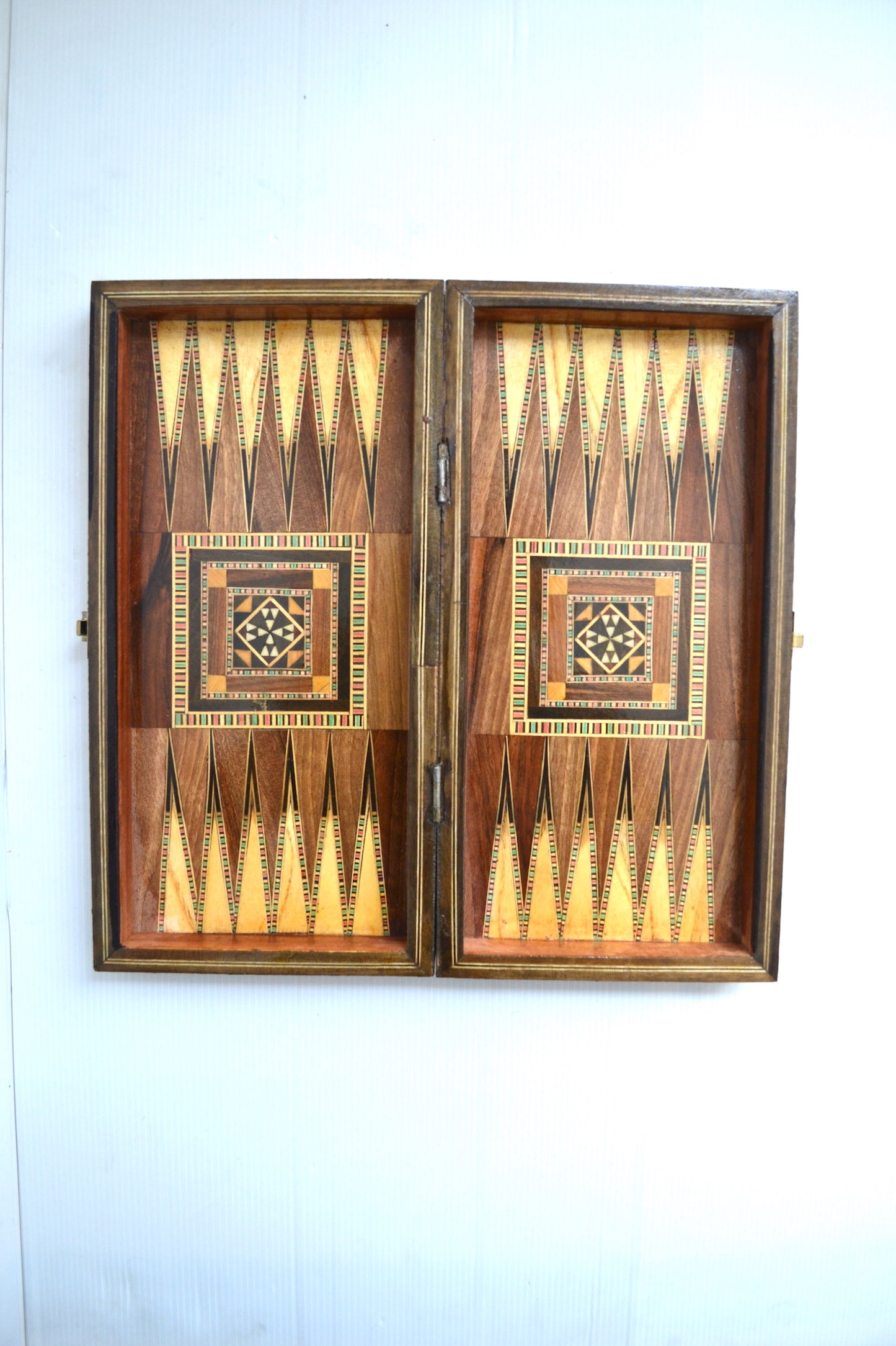 Jeu de Backgammon en marqueterie