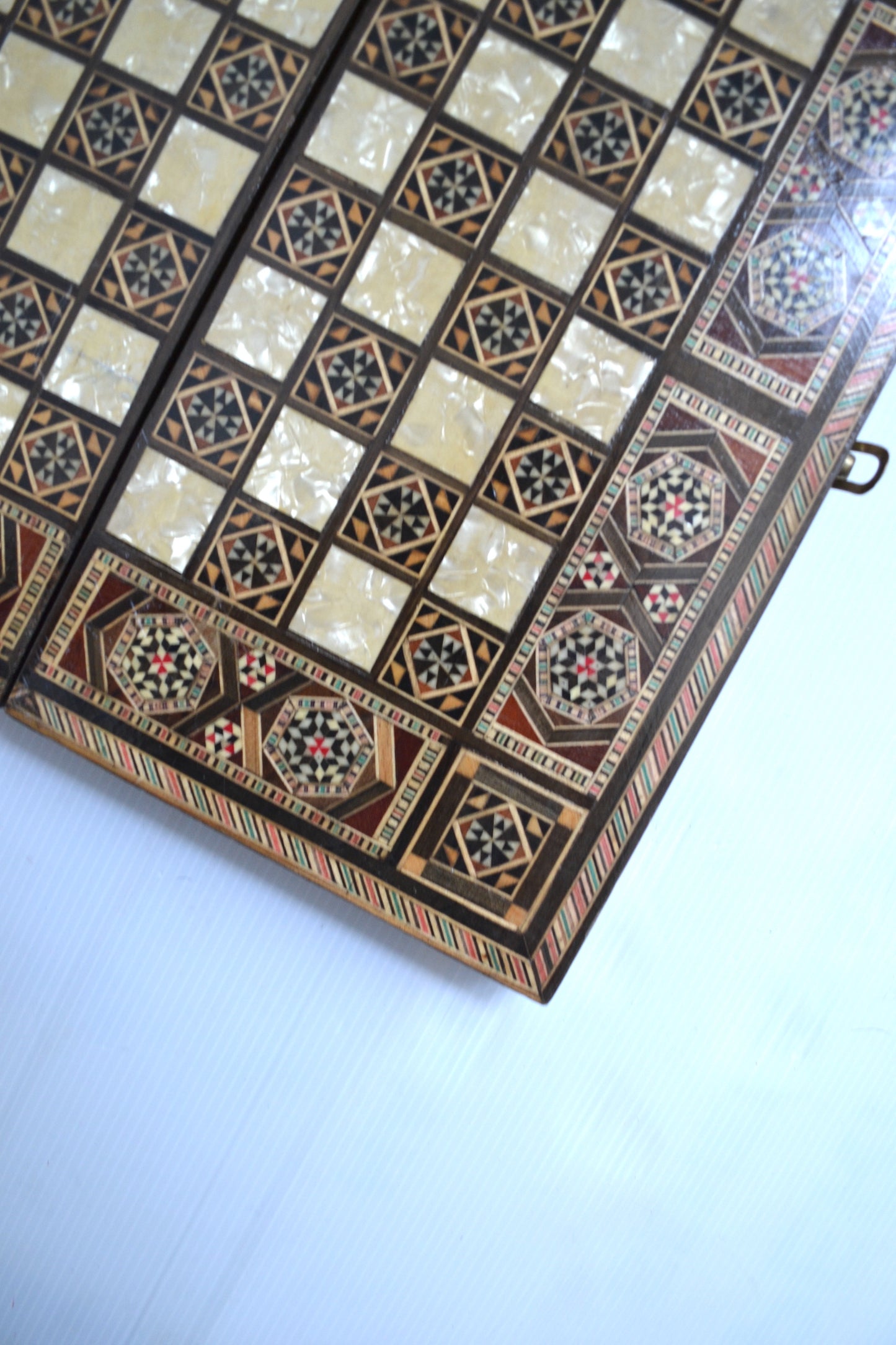 Jeu de Backgammon en marqueterie