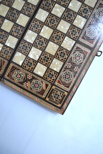 Jeu de Backgammon en marqueterie