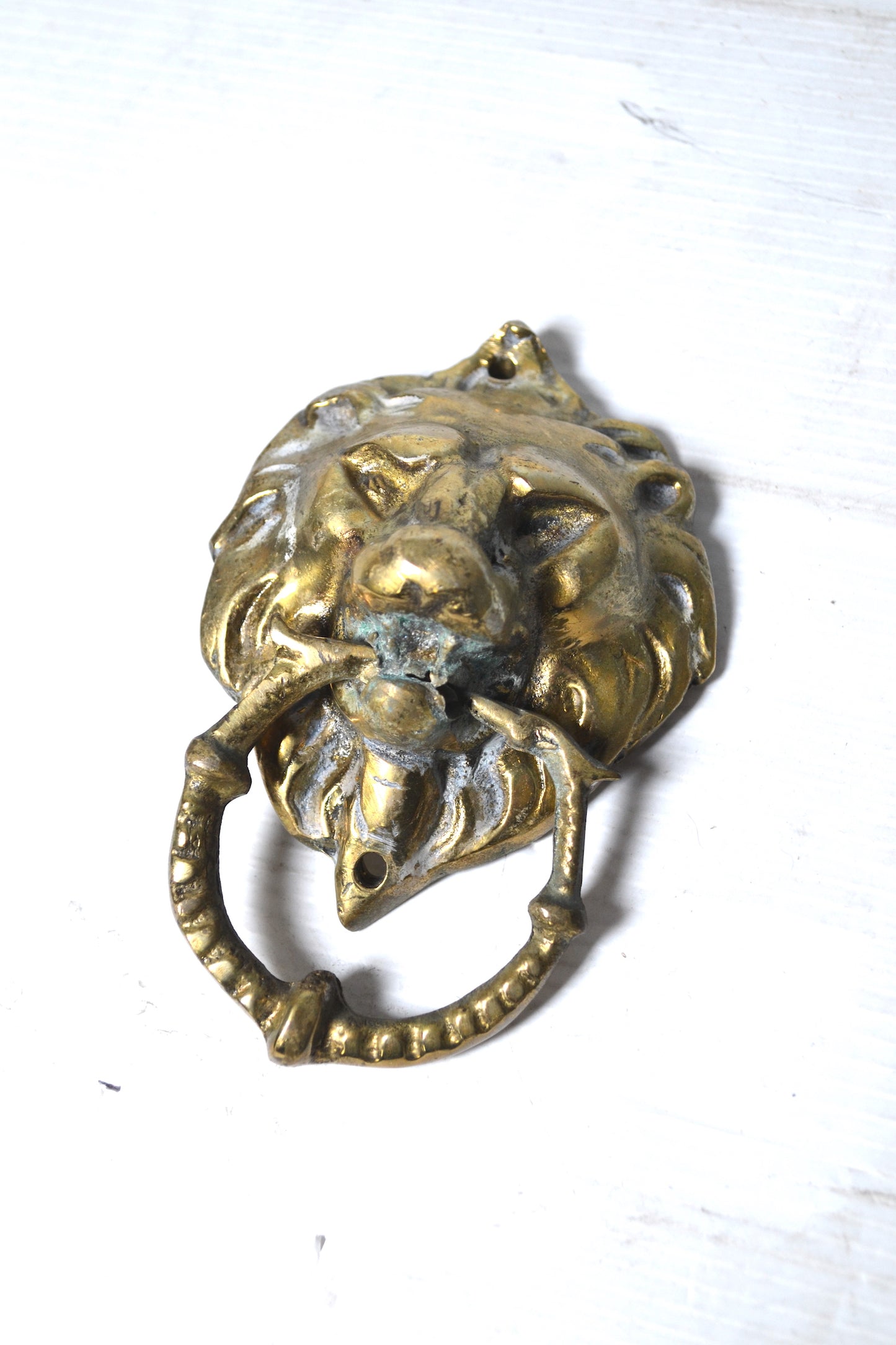 Petit heurtoir lion en laiton