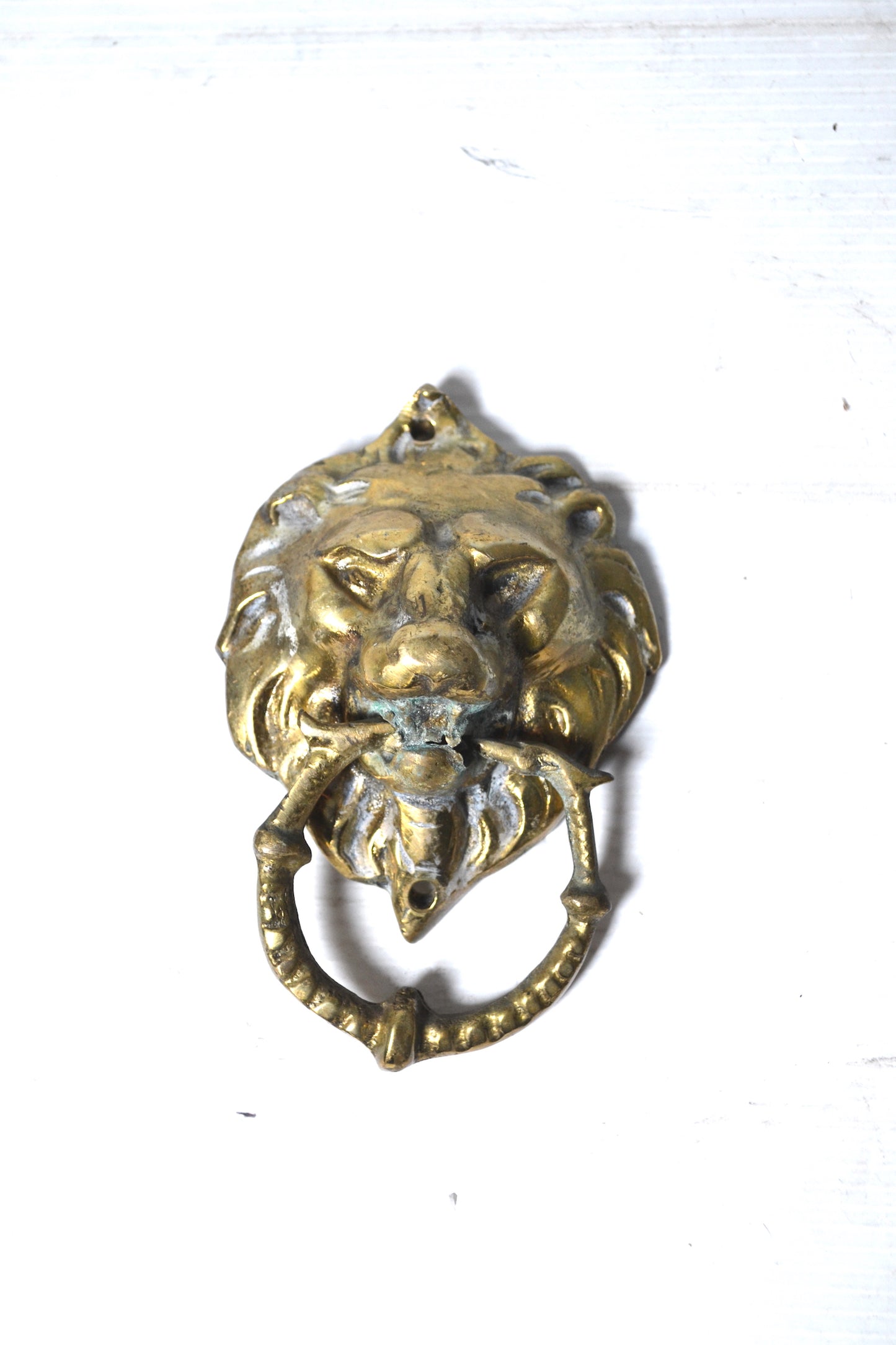 Petit heurtoir lion en laiton