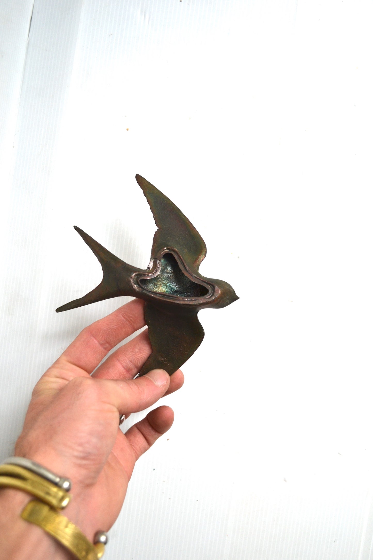 Hirondelle en cuivre