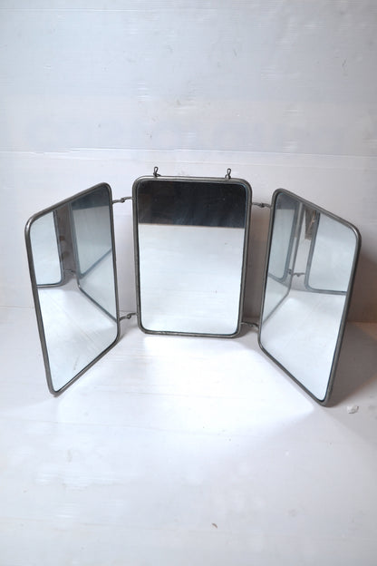 Miroir de barbier triptyque