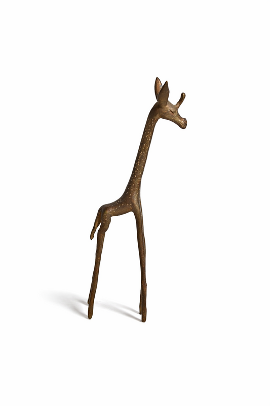 Girafe en bronze