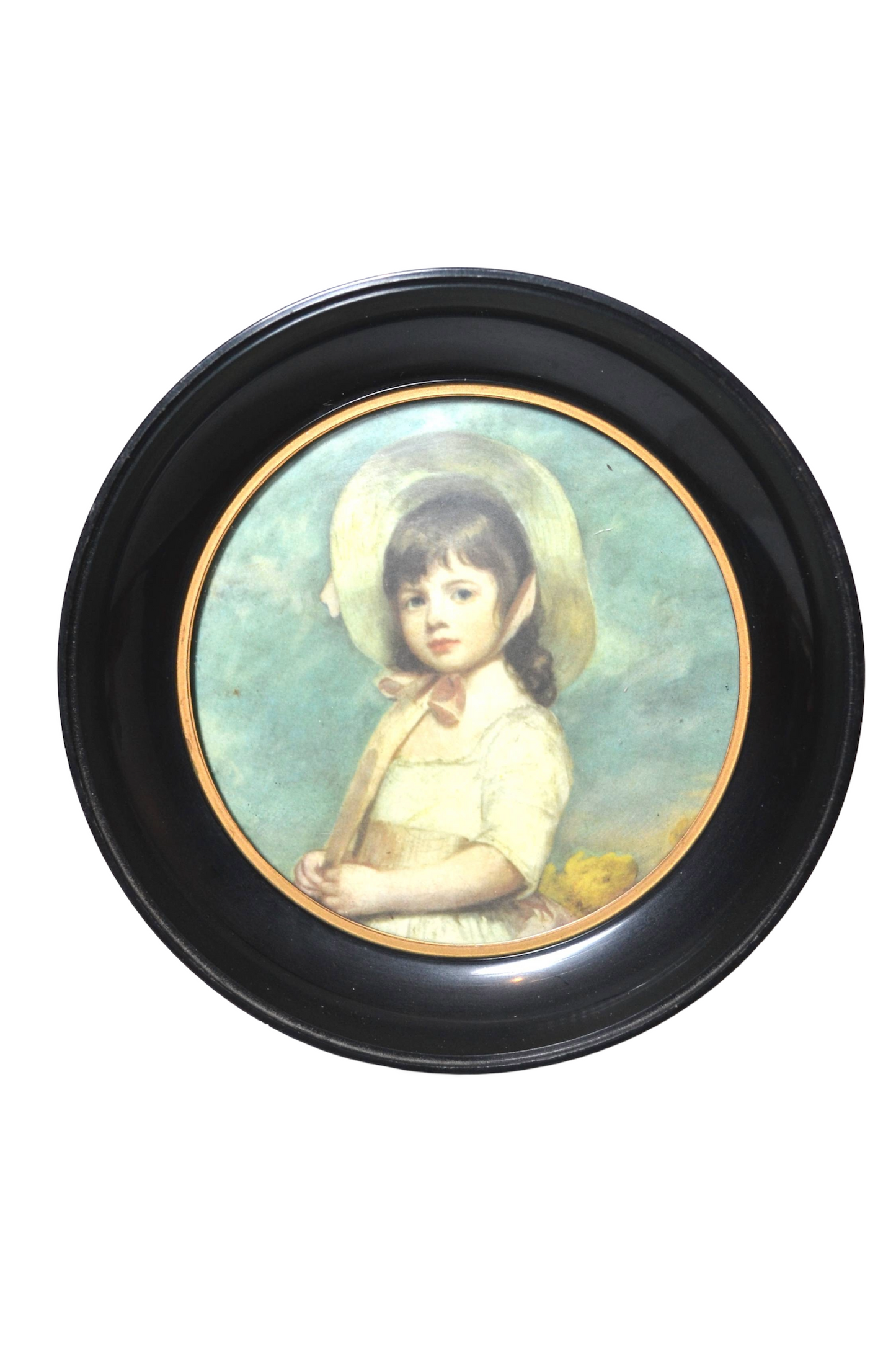 Cadre circulaire noir et doré